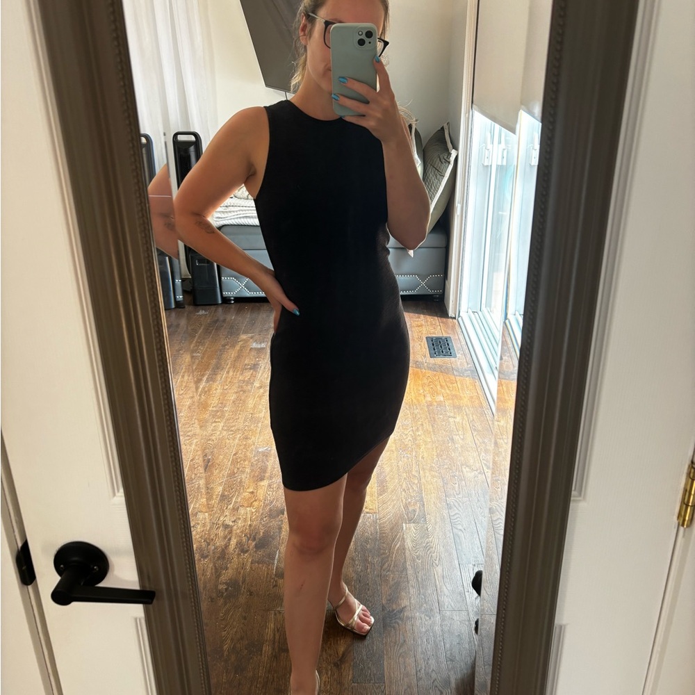 Zara Textured Little Black Dress